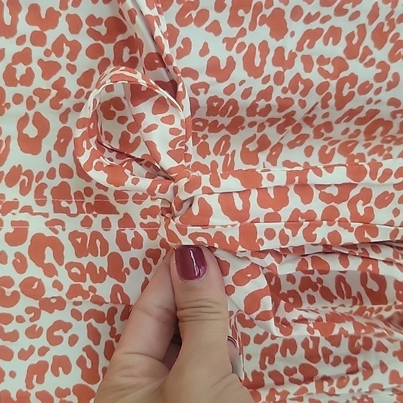 Loft XSmall Rust and Cream Leopard Print Dress - Picture 3 of 6